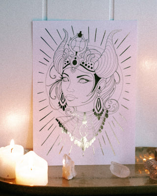 Hathor - Egyptian Goddess of Love Art Print
