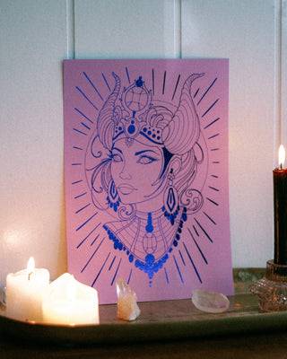 Hathor - Egyptian Goddess of Love Art Print