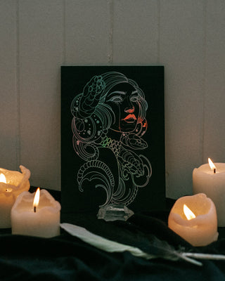 Medusa symbol of protection foil art print handcrafted in Melbourne — Greek mythology goddess print