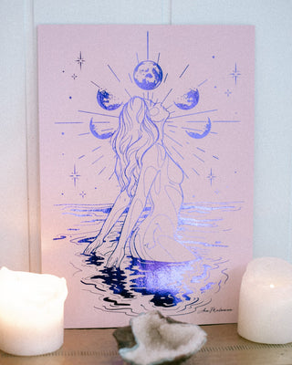 Scorpio Season Art Print in Indigo