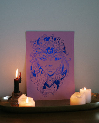 Melinöe - Greek Goddess Ghosts and Nightmares Art Print